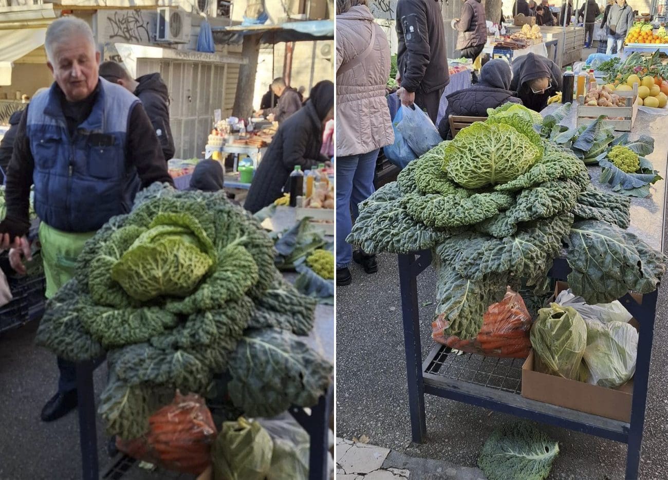 ATRAKCIJA S PAZARA Ovaj XXL kupus ukrao je pozornost prolaznika: "Ovo je za cijelu zgradu"