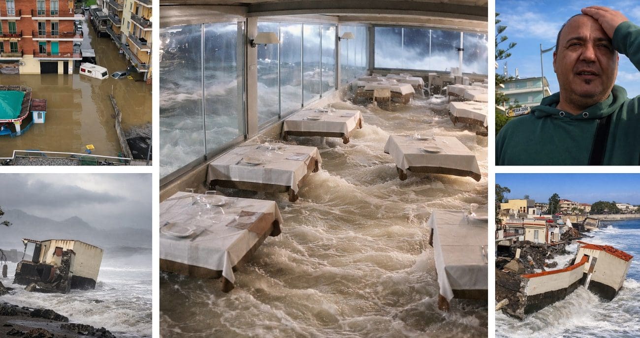 Snimljen dramatičan trenutak razornog prodora mora u restoran: Dijelovi susjedne države izgledaju kao ratna zona nakon nezapamćenog nevremena