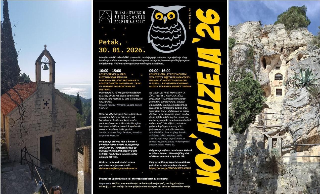 Muzej zatvoren, ali program nikad bogatiji: Noć muzeja vodi vas na Marjan i Kninsku tvrđavu i to besplatno