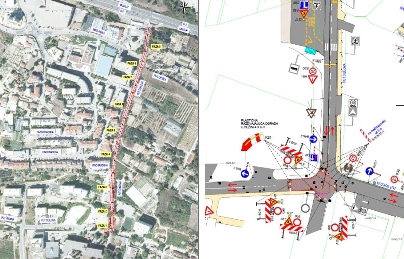 Ova splitska ulica se zatvara. Trajat će radovi...