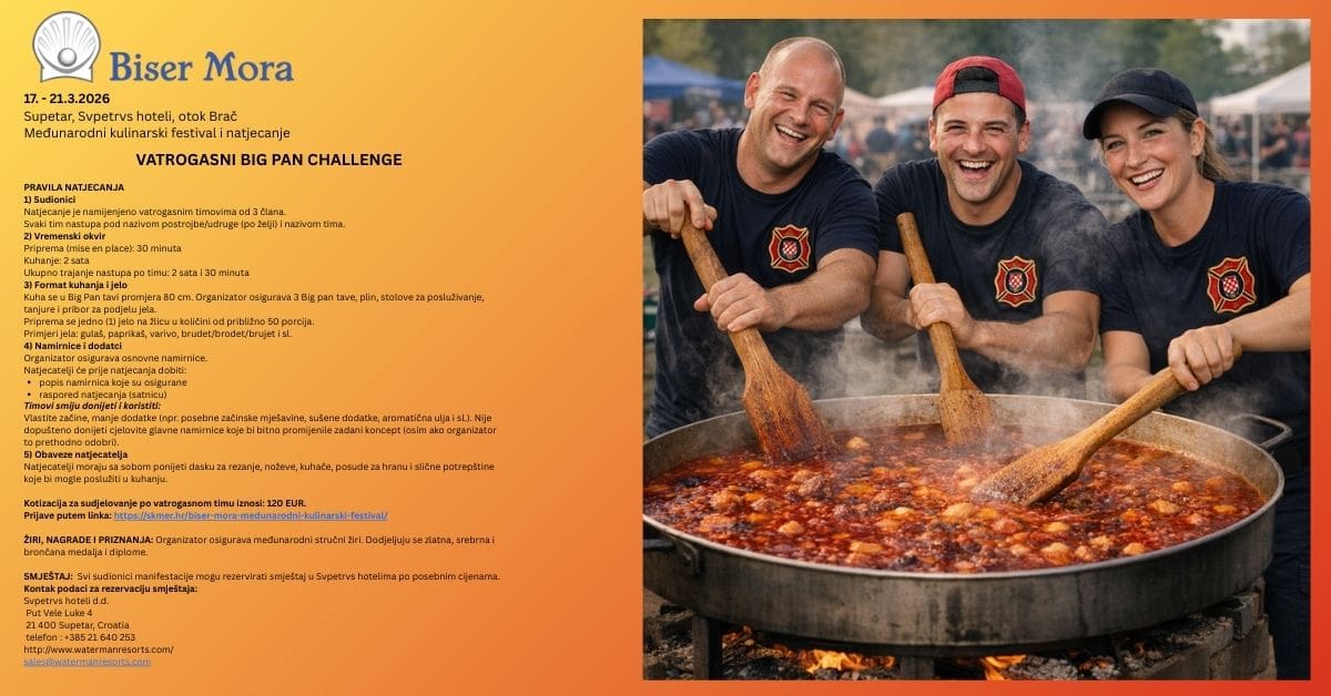 Vatrogasci, kuhari i konobari u spektakularnoj borbi za titulu na najprestižnijem kulinarskom festivalu Jadrana!