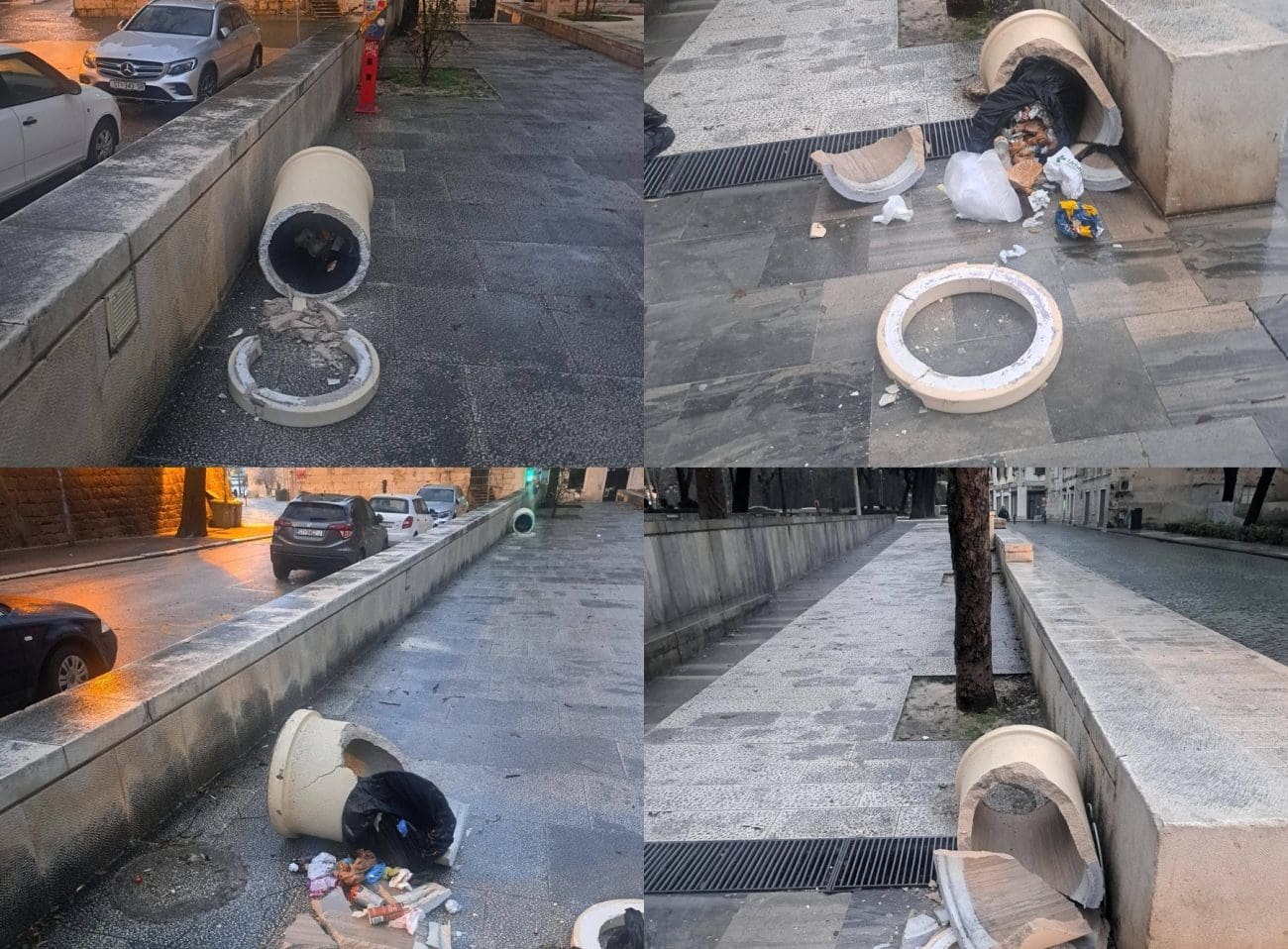 Vandali noćas razbijali koševe u Đardinu, Parkovi i nasadi: "Grad pamti, kamere gledaju"