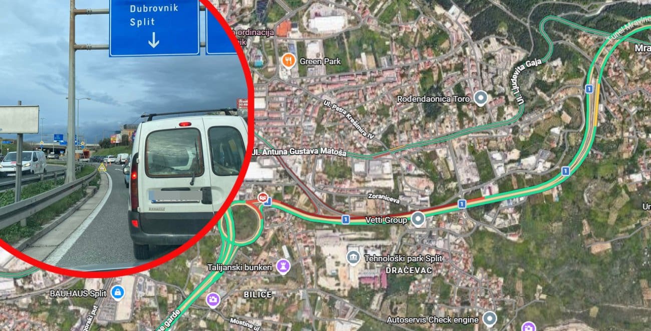 Teški kaos na ulazu u Split: Nesreća u kružnom toku Bilice izazvala prometni kolaps