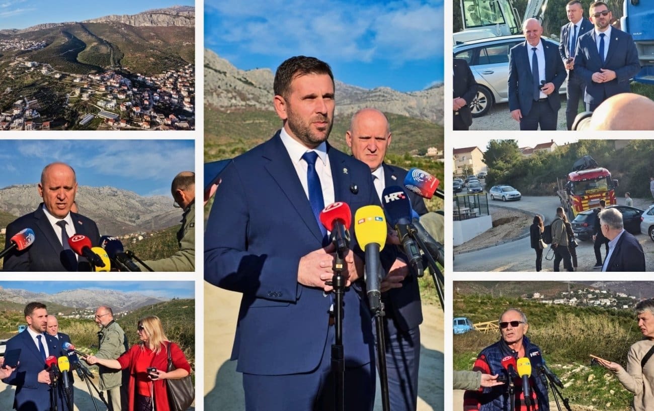 Šuta i Bačić u Žrnovnici: "Odmah gradimo 180 stanova, gradnja kreće 2027. Postupno tu može biti 1.140 stanova. U Srinjinama želimo novi gradski kvart s 1.300 stanova"