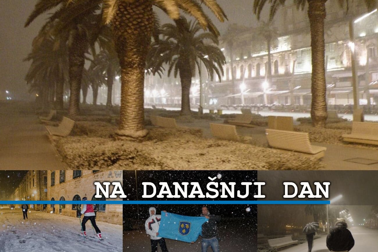 Dan kad je ciklona Tara prekrila Dalmaciju snijegom. Pogledajte kako je to izgledalo