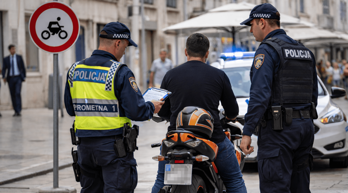 Policija u Splitu zaustavila motociklista u pješačkoj zoni, uhićen je
