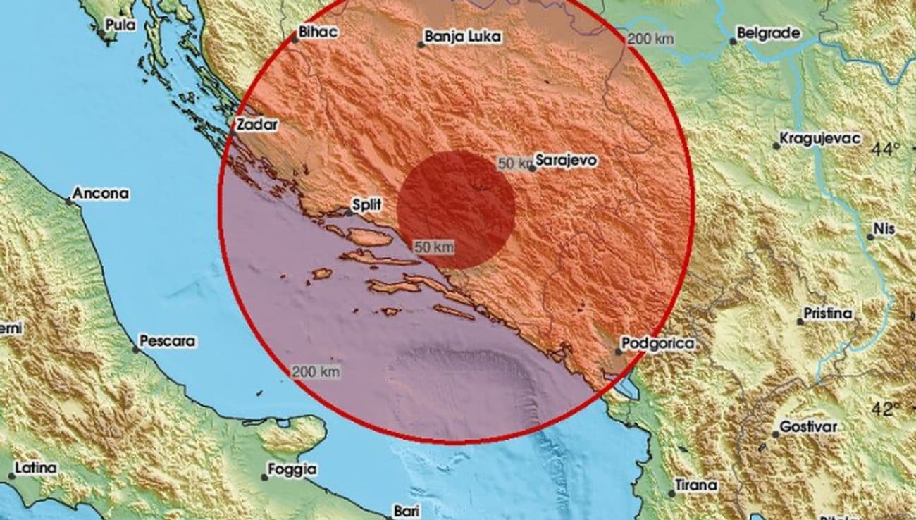 Ponovno se trese tlo u Dalmaciji i Hercegovini. Još jedan potres zabilježen, evo gdje