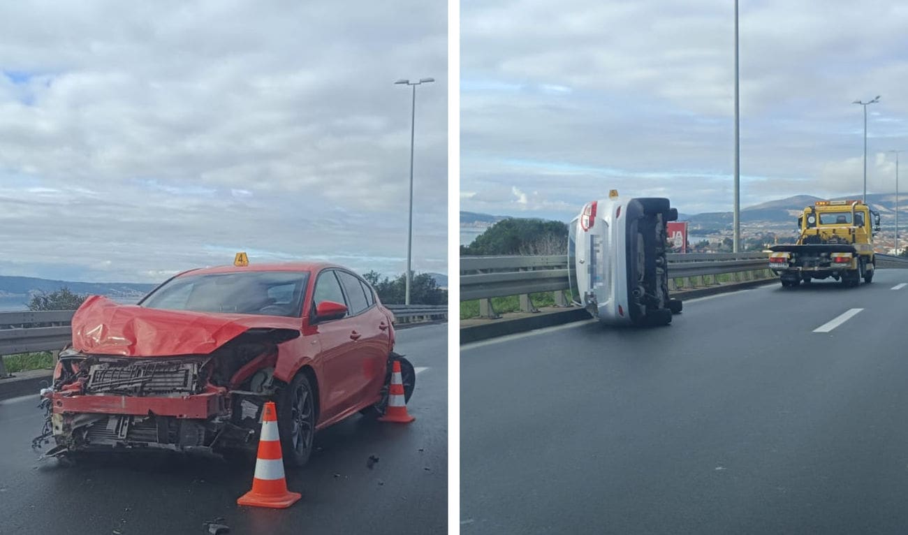 Sudarila se dva auta u Kaštelima. Jedan završio na boku, dvije osobe prevezene u splitsku bolnicu