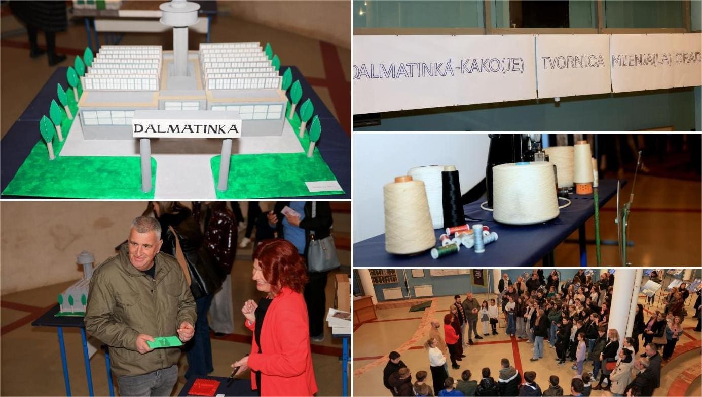 Sinjski osnovnoškolci na Noći muzeja prikazali izložbu 'Dalmatinka – Kako (je) tvornica mijenja(la) grad'