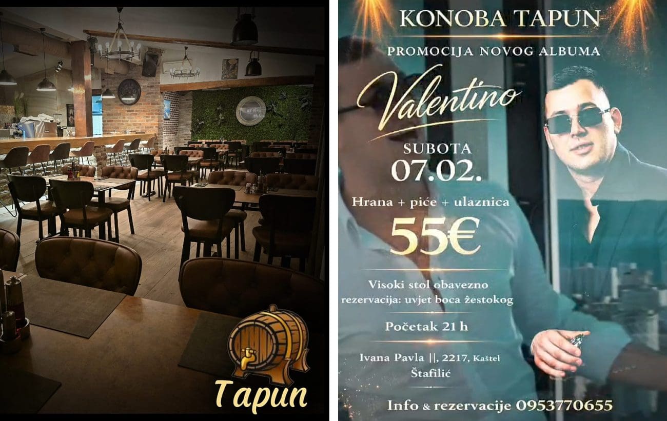 Vikend provod uz glazbu uživo u novouređenoj Konobi Tapun