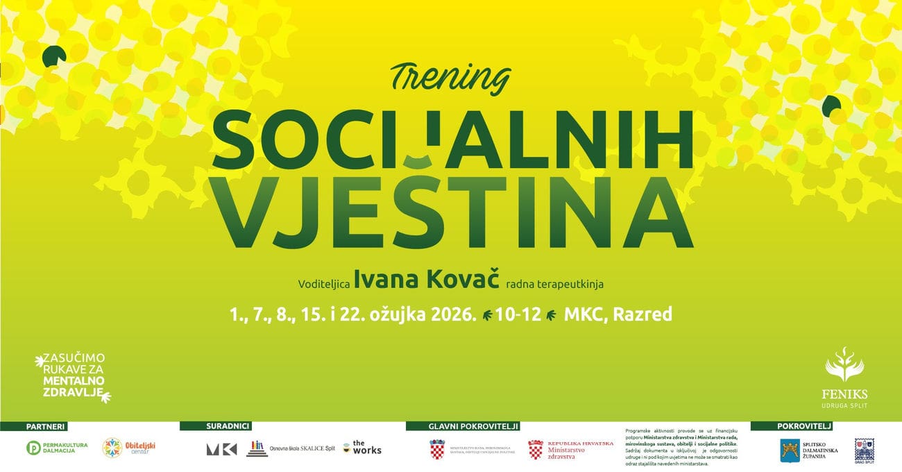 Besplatan trening socijalnih vještina u organizaciji Udruge Feniks Split