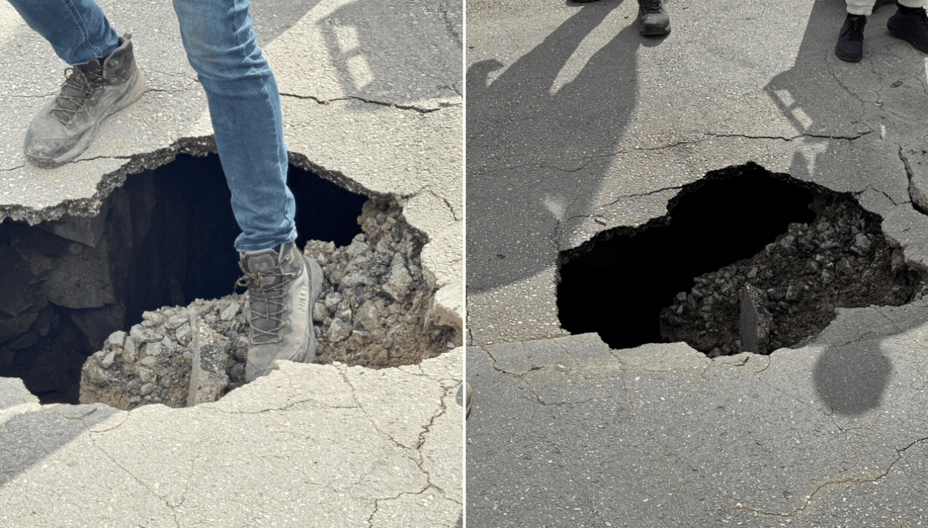 Žrnovnica: Otvorila se velika rupa na cesti između Fontane i spomenika