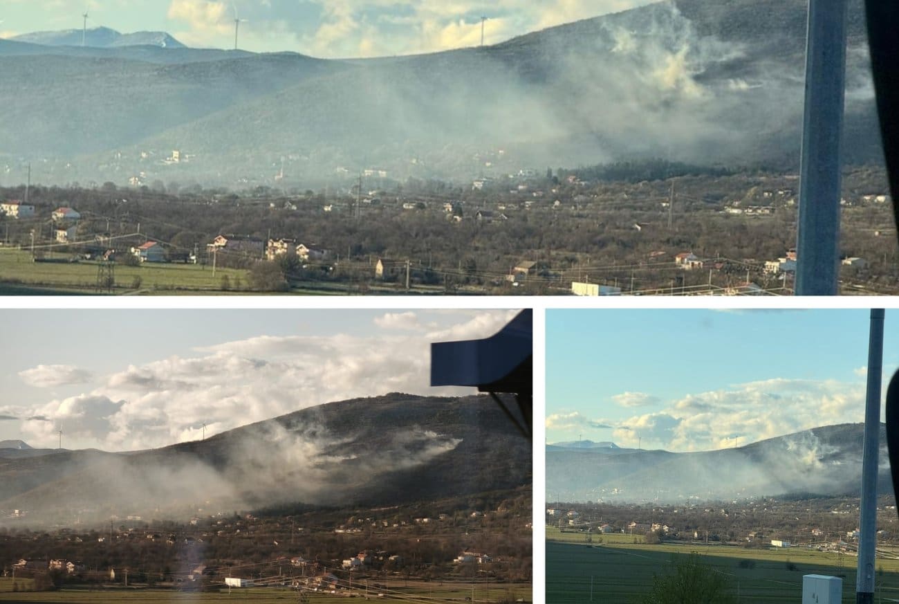 FOTO Planuo požar kod Biskog. Gori na brdovitom području