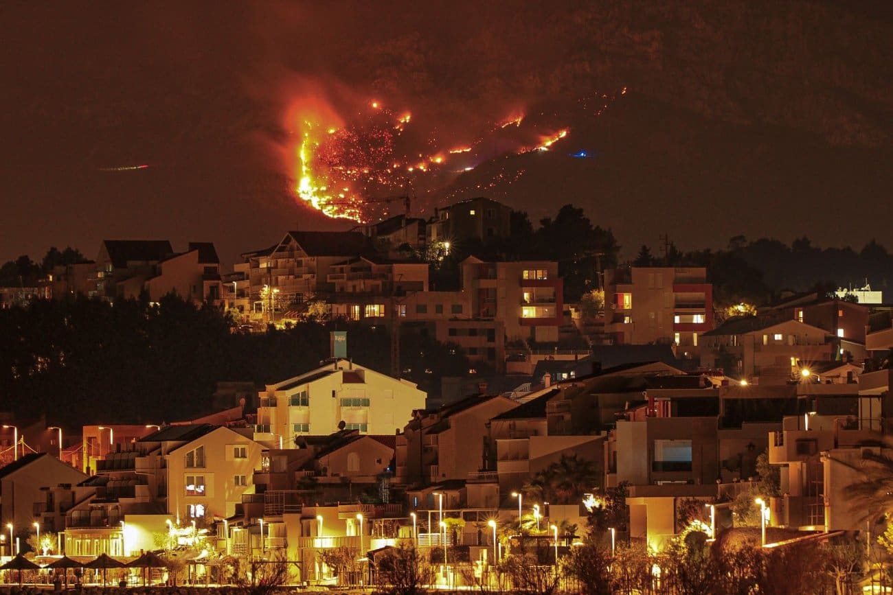 FOTO Pogledajte kako požar u Solinu izgleda iz Podstrane
