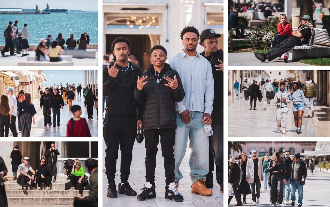 Američki mornari "okupirali" splitsku Rivu, čini se da uživaju provoditi vrijeme po centru grada