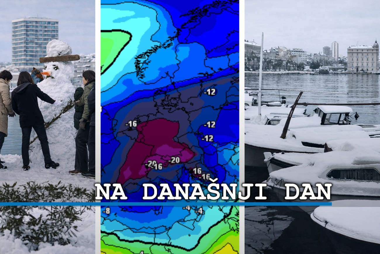 Ekstremna hladnoća u Dalmaciji prije točno 54 godine: Šibenik na -6, snijeg na Visu, Split 15 cm snijega...