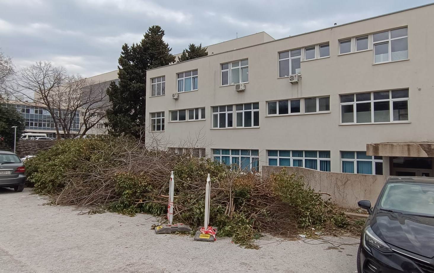 Odrezano zelenilo već tjednima zauzima parking u KBC-u, iz splitske bolnice poručuju: "Strpljenja!"