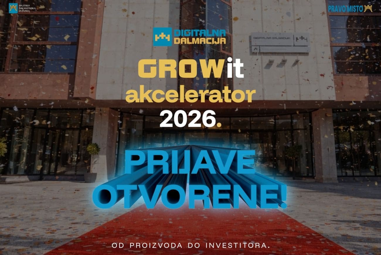 Odlična vijest za tehnološke startupove u Splitu i Dalmaciji: Prijavi se u drugi GROWit akcelerator Digitalne Dalmacije