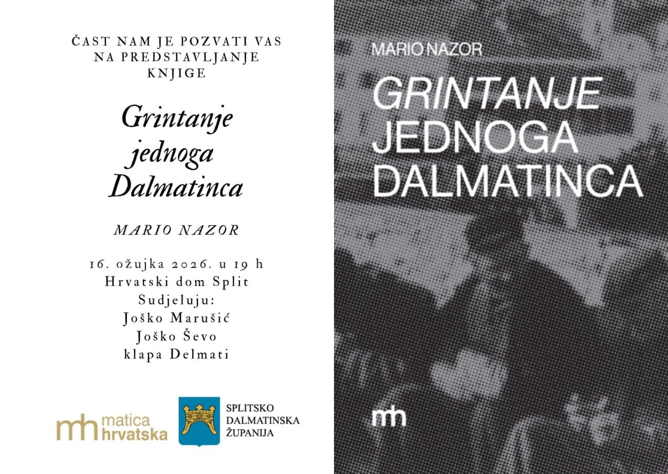 Predstavljanje knjige “Grintanje jednoga Dalmatinca” u Hrvatskom domu Split