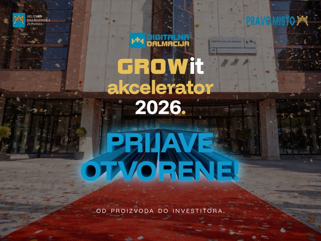 Odlična vijest za tehnološke startupove u Splitu i Dalmaciji: Prijavi se u drugi GROWit akcelerator Digitalne Dalmacije