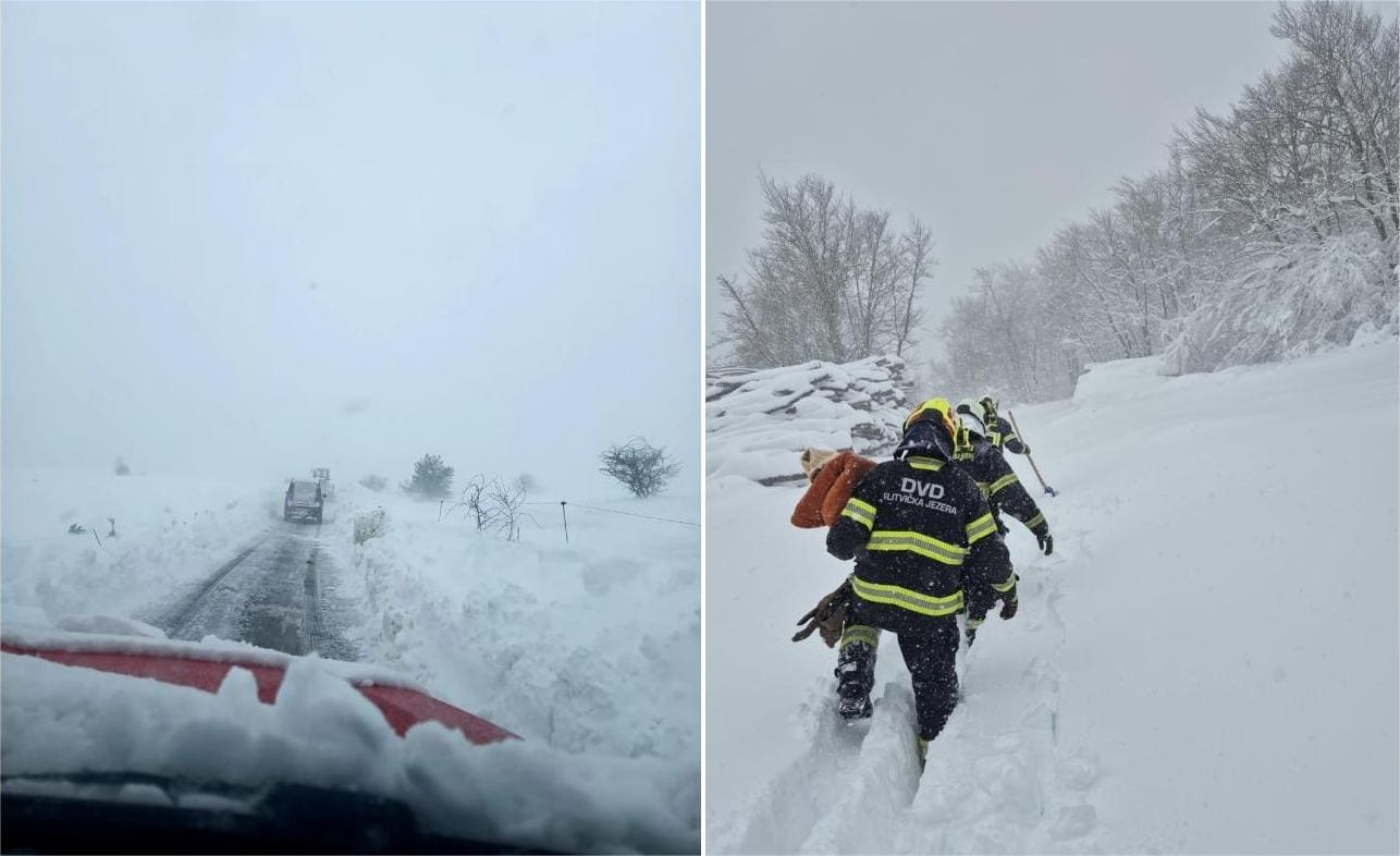 Naši heroji u borbi s mećavom: Ovako je izgledala akcija spašavanja obitelji s bebom koja je zapela u snijegu