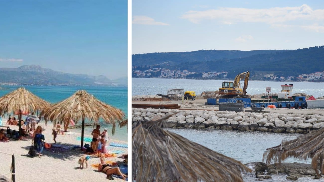 Hoće li Kaštelani ovoga ljeta ostati bez najposjećenije plaže? Počela rekonstrukcija terminala na Divuljama