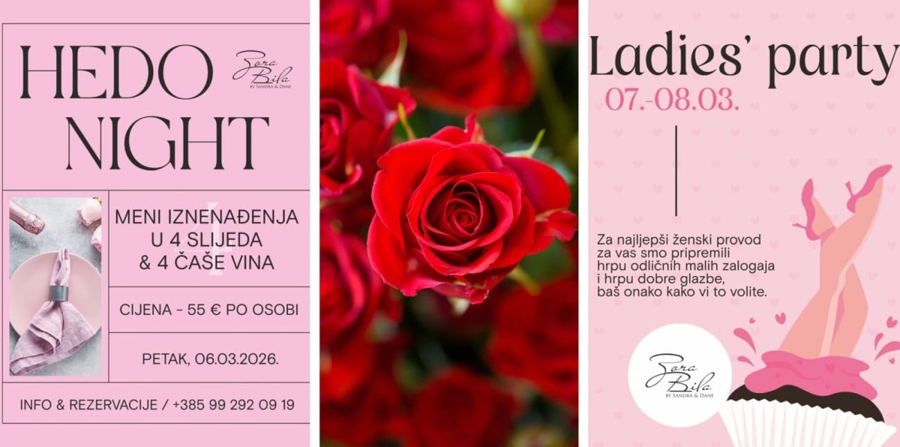 HEDO NIGHT i Ladies’ party u restoranu Zora Bila: Vikend posvećen ženama uz vrhunske zalogaje i čaše vina