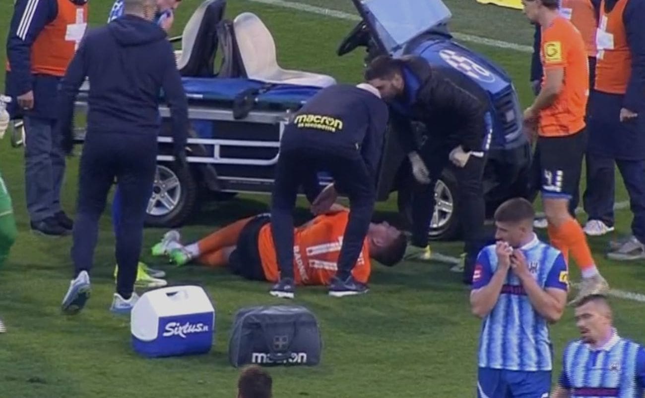 Užasne scene na Maksimiru! Igrač Varaždina ozlijeđen, završio je u hitnoj pomoći