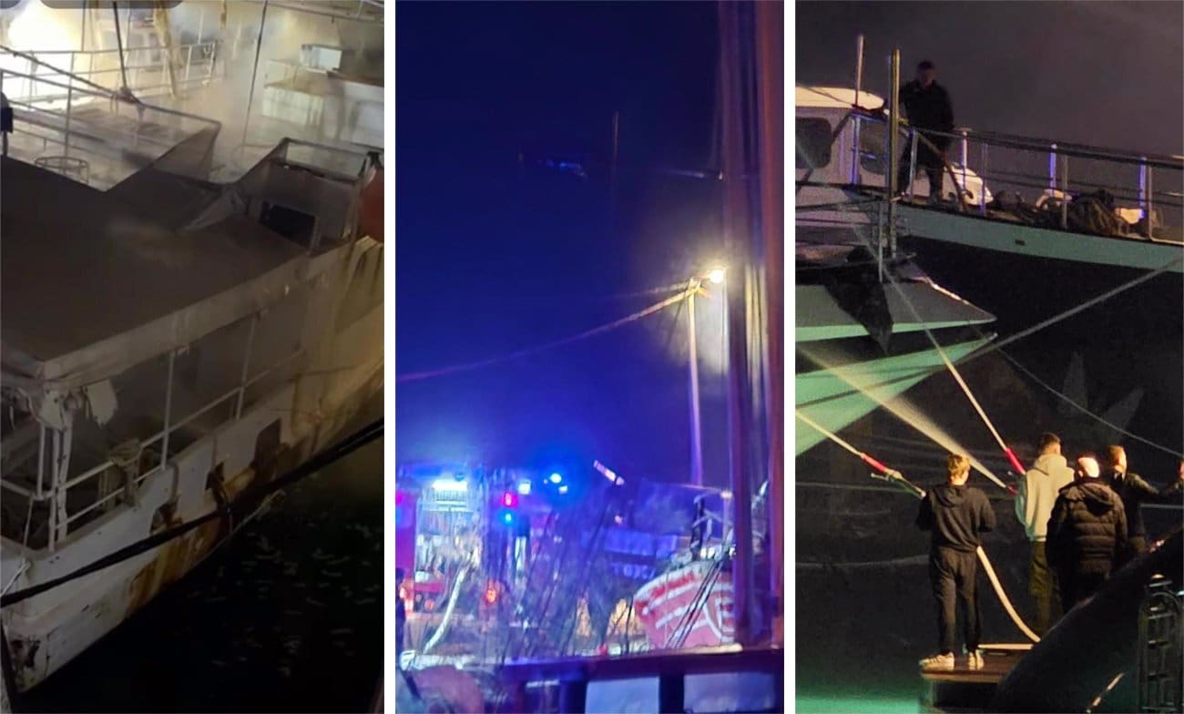 Buktinja 'progutala' brod nadomak Splita: Gasitelji se borili s vatrom, imamo snimke s mjesta događaja