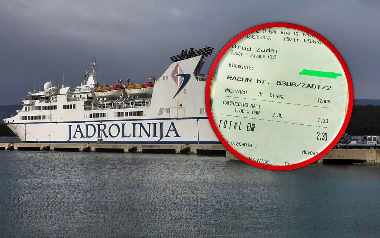 Cappuccino na trajektu Jadrolinije stoji 2,30 eura: Provjerili smo kako se ta cijena uspoređuje sa Splitom