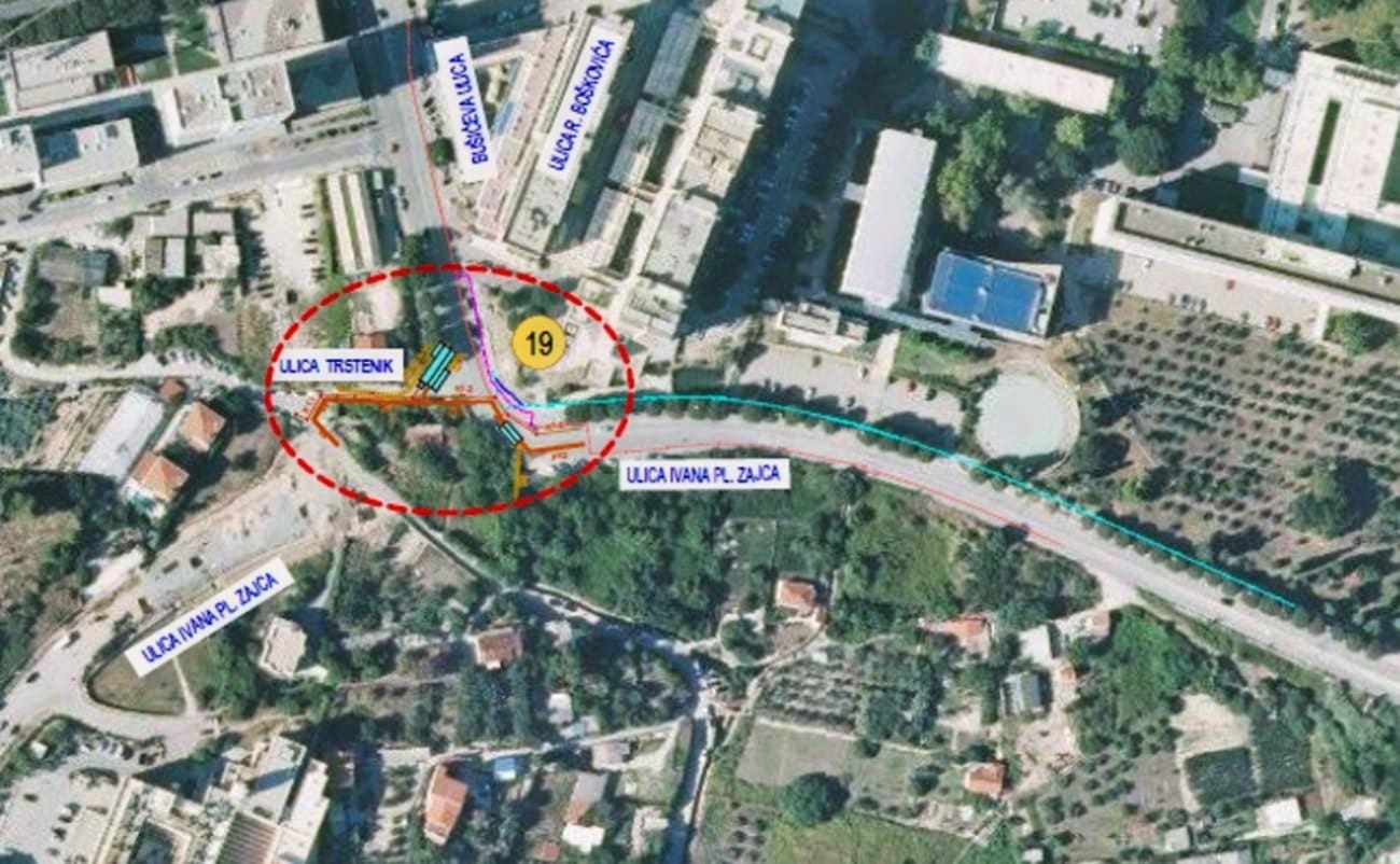 Splitska ulica zatvara se za promet do sredine lipnja! Započinju radovi izgradnje objekata Kišni preljev Trstenik 1