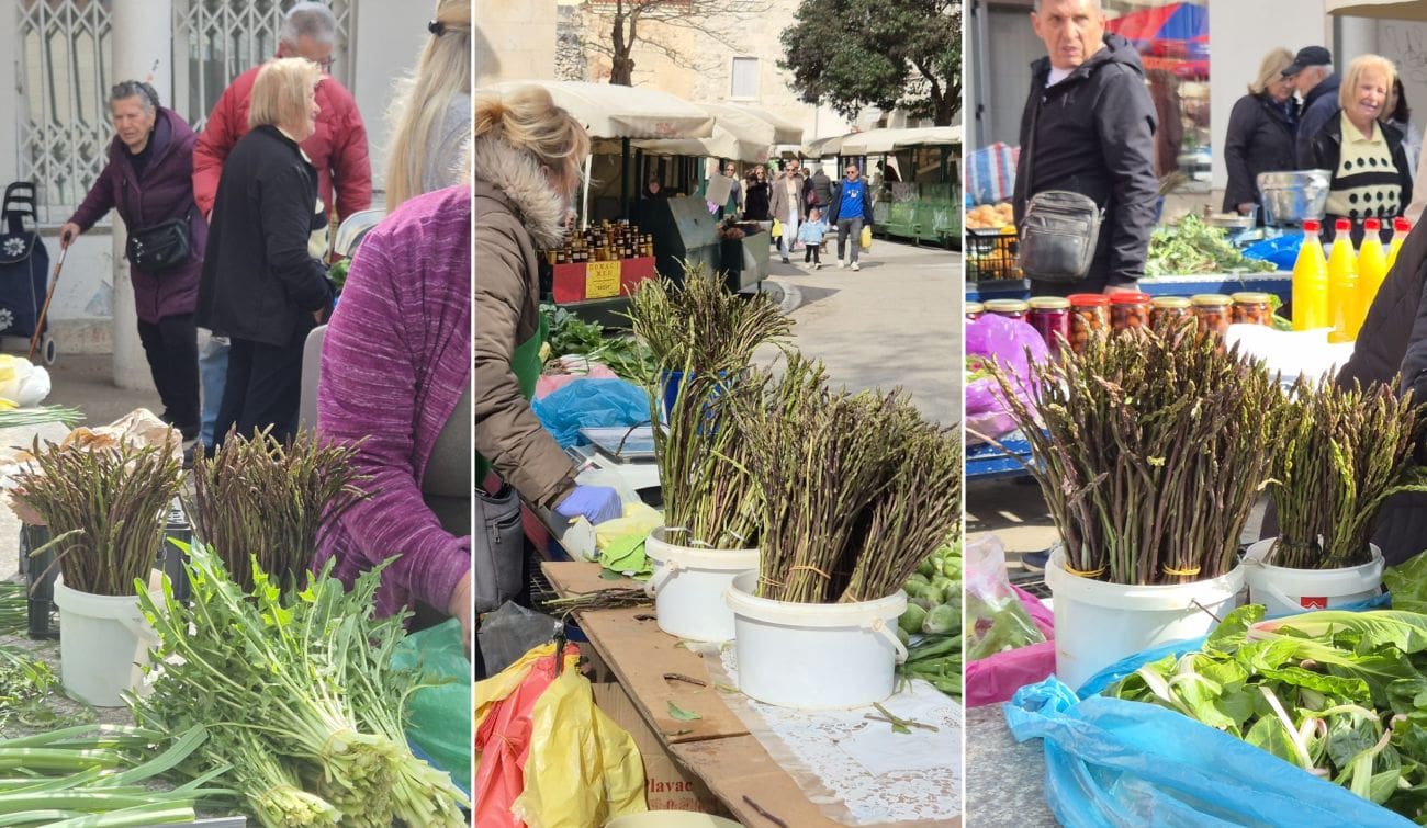 Proljeće stiglo na Pazar: Šparoge na svakom kantunu, cijene skaču ali kupci ne odustaju