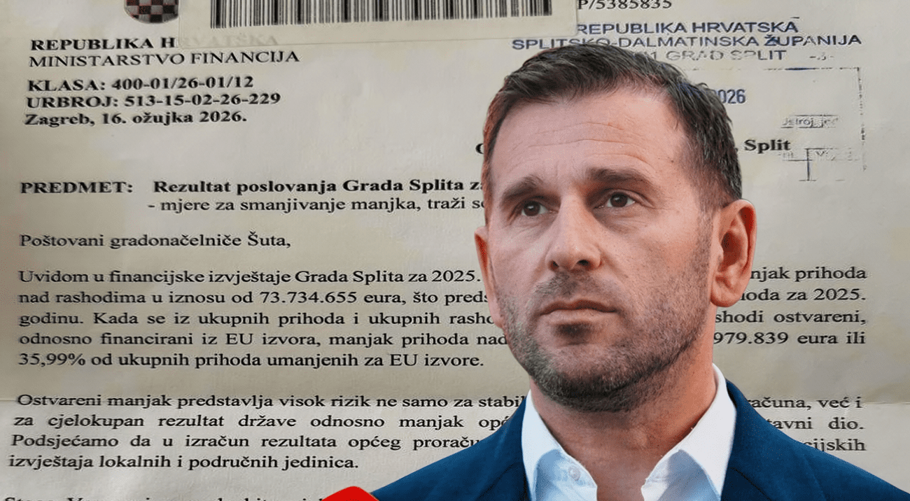 Ministarstvo financija poslalo ozbiljno upozorenje Splitu! Manjak od gotovo 70 milijuna eura, Šuta najavio hitne mjere: "Stvari koje sam naslijedio bile su loše i zato pozivam na maksimalnu racionalizaciju"