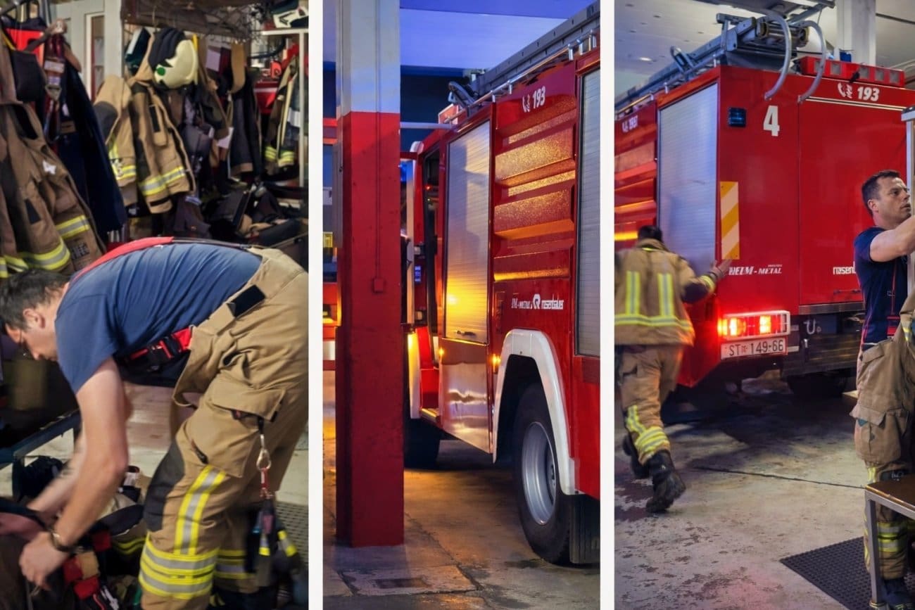 Ovako su izglade prve sekunde nakon dojave požara u splitskom zatvoru. Vatrogasci su bili spremni za manje od minutu