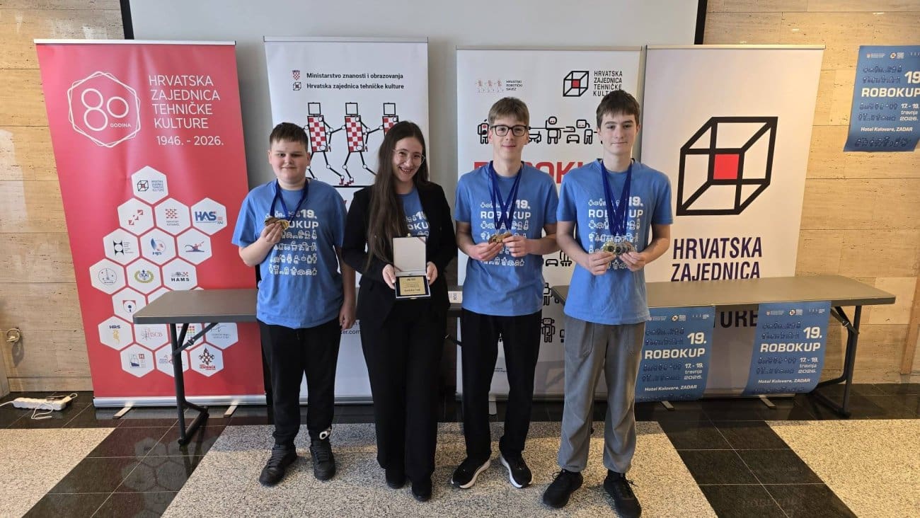 Zlato za splitsku Zajednicu tehničke kulture na Robokupu 2026
