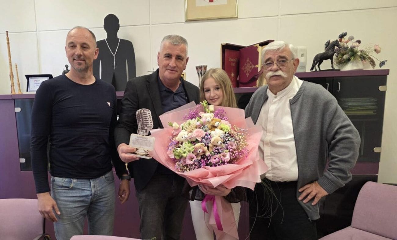 Miro Bulj upriličio prijem za Ameli Dinarinu Šimić nakon uspjeha na Sanremu Junior