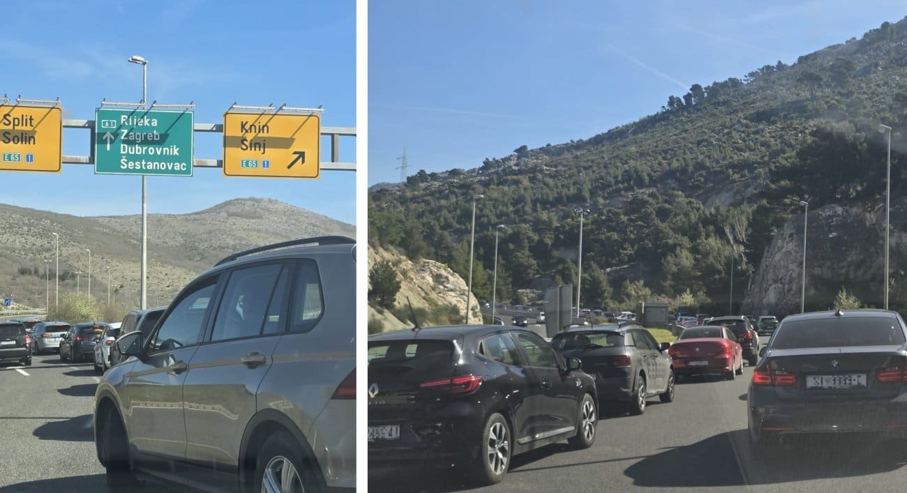 Kolaps na izlazu iz Splita: kolone prema Dugopolju od ranog jutra