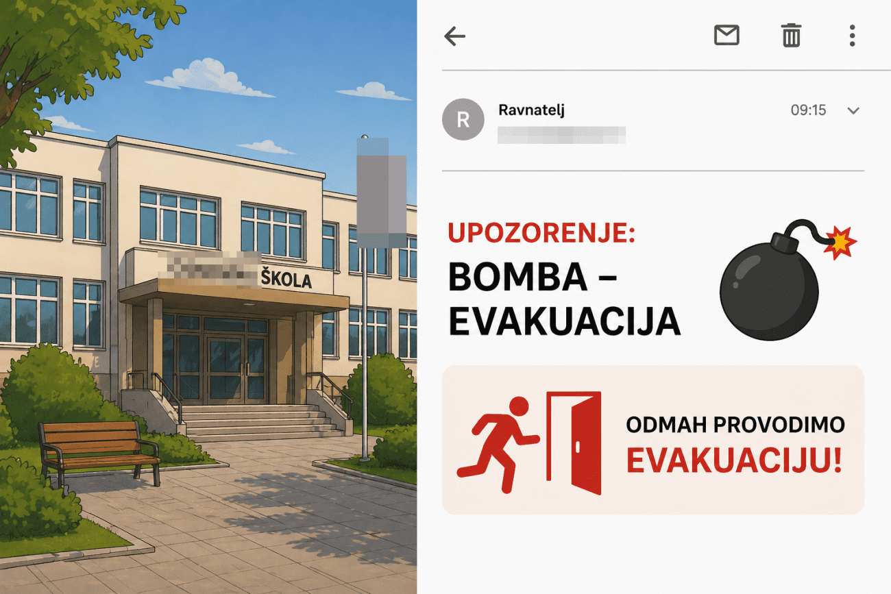 Novi val dojava o bombama: Evakuirane škole, policija na terenu