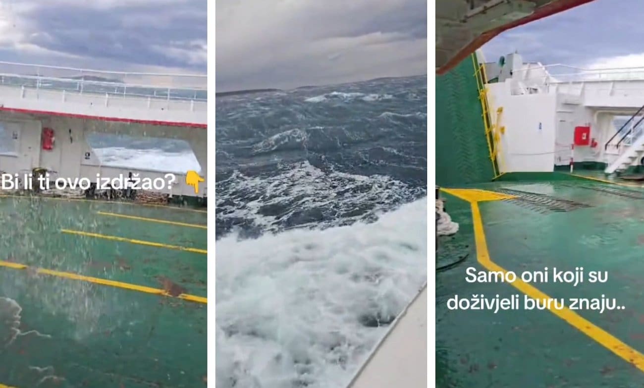 "Probao i rekoh - nikad više": Procurila snimka s trajekta koji se bori s valovima orkanskog vjetra