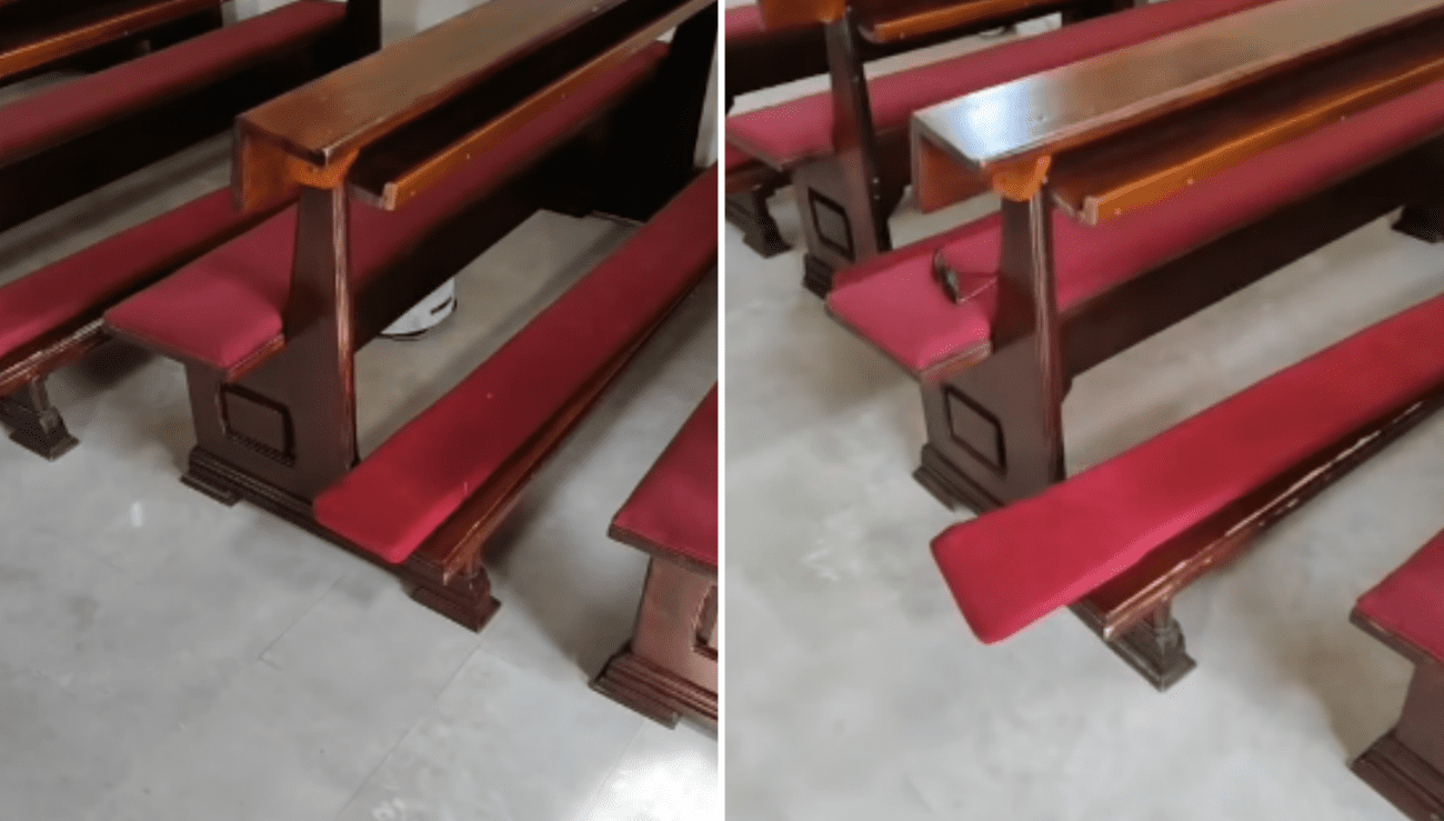 Snimka uređaja na podu crkvice u Dalmaciji je hit: "Bešumno, znači i tijekom mise"