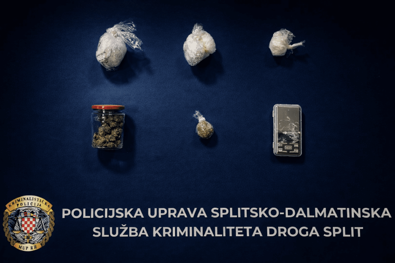 Pogledajte koje sve vrste droge je splitska policija zaplijenila kod 39-godišnjeg dilera
