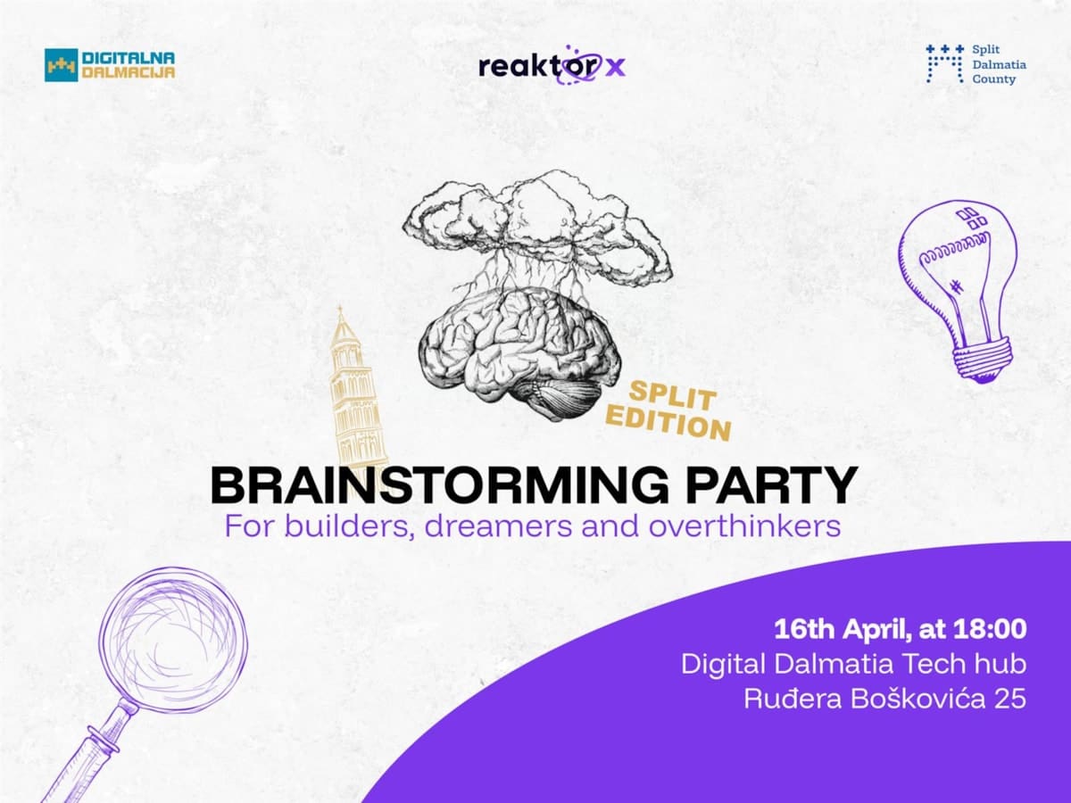 Digitalna Dalmacija okuplja novu generaciju foundera: Prijavi se na novi meetup - Brainstorming Party!