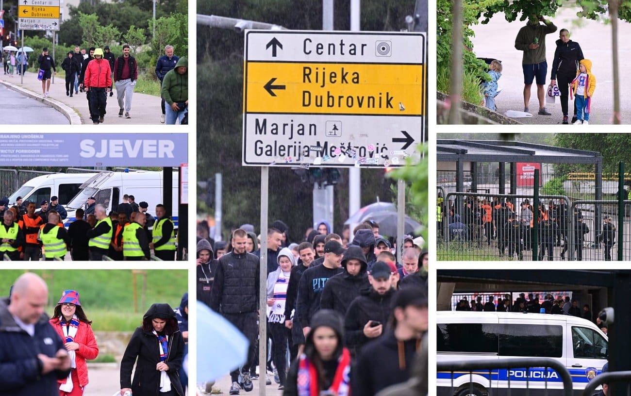 Kontra kiši: Vremenske (ne)prilike ipak donijele manju posjećenost Poljudu nego inače. Evo što smo snimili