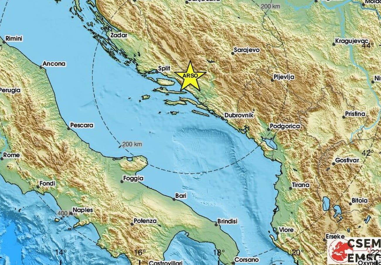 Potres na imotskom području, epicentar blizu granice s BiH