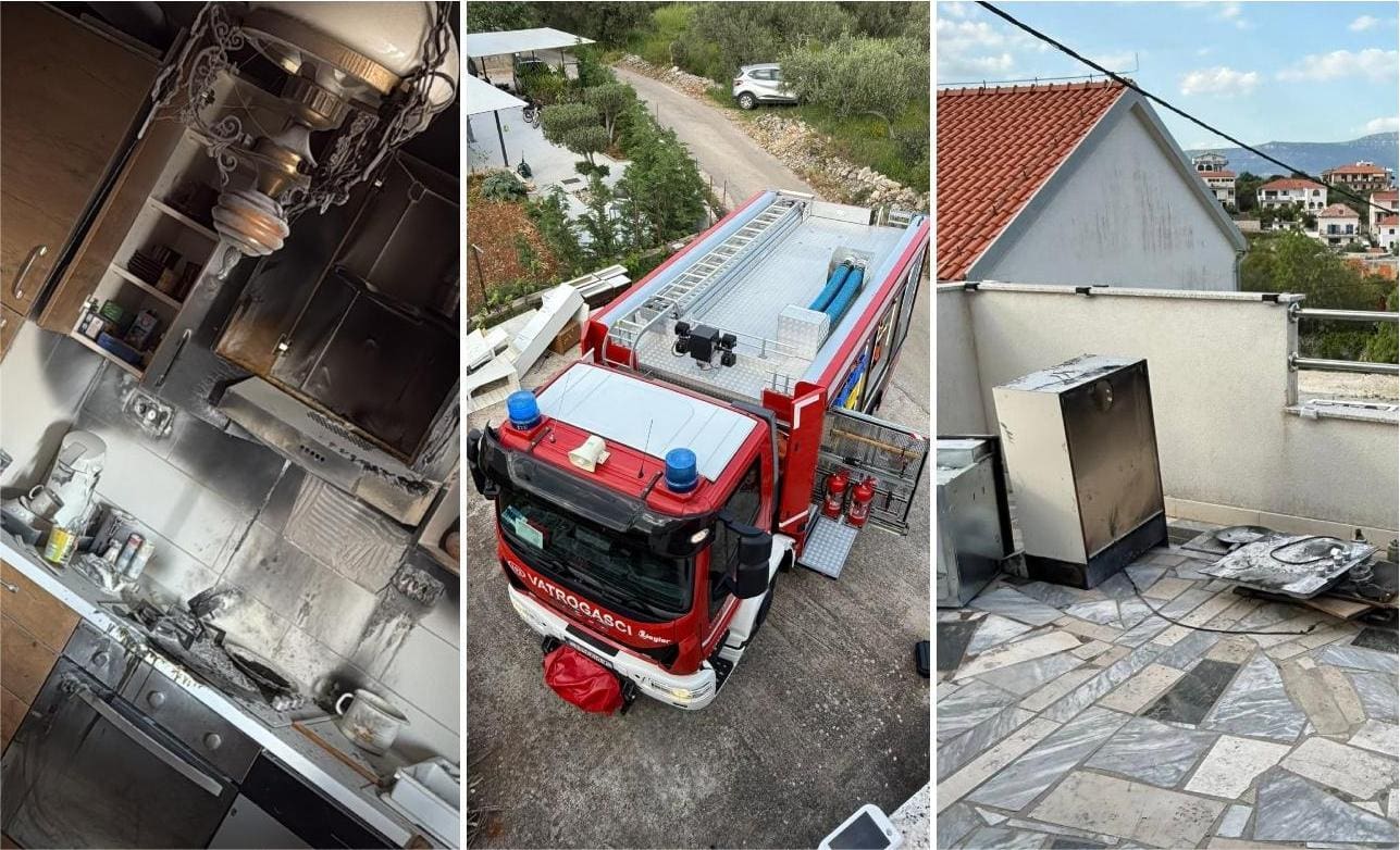 Izbio požar u kuhinji nadomak Splita: Vatra progutala elemente, vatrogasci brzo reagirali