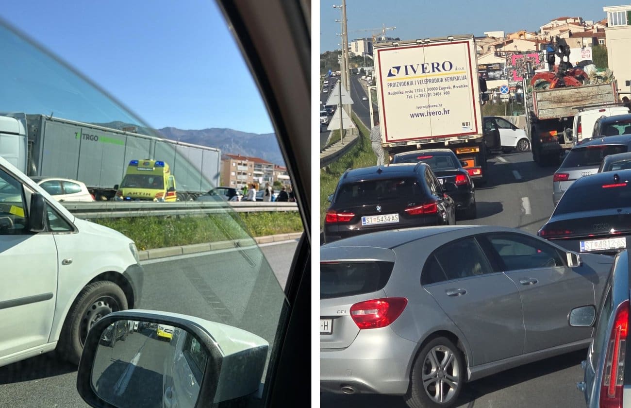 Kilometarska kolona na ulazu u Split: zbog jutrošnjih nesreća sve je paralizirano. Pogledajte ovo