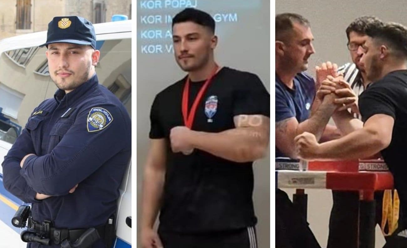 Sinjski policajac Renato Poljak (27) brončani na Prvenstvu Hrvatske u obaranju ruke: "Želim napredovati sportski i profesionalno"