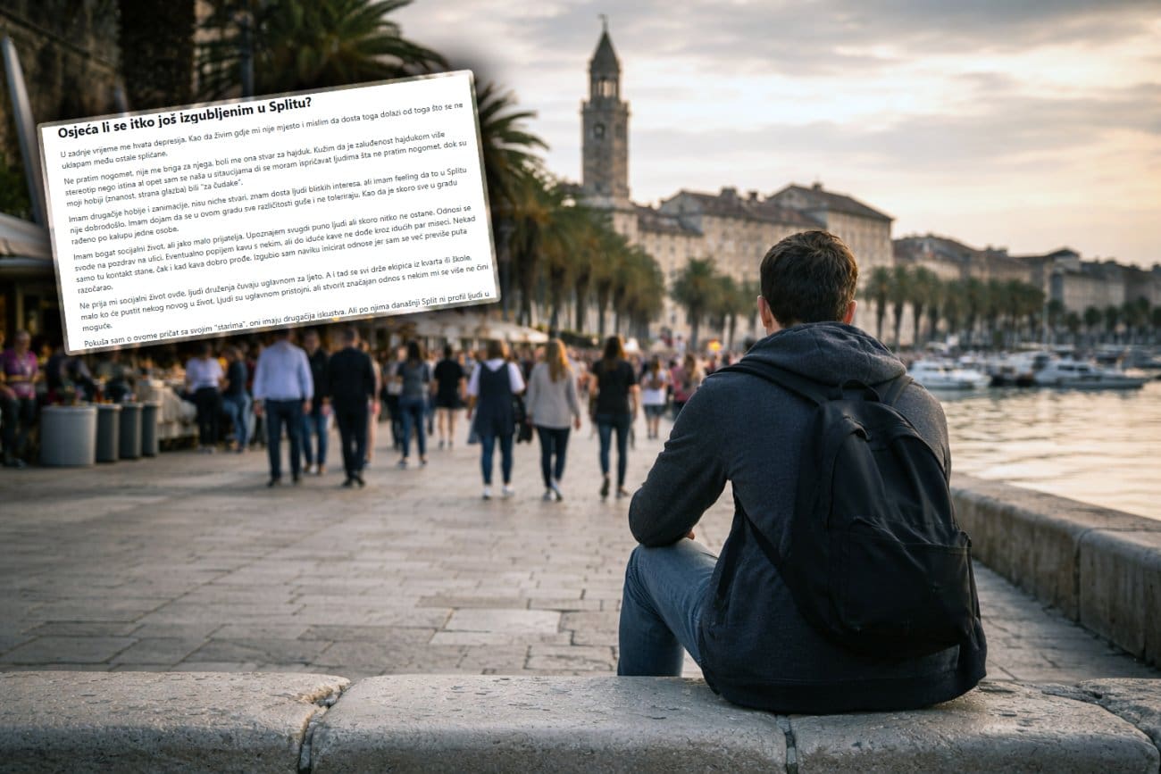 “Osjećam se kao stranac u vlastitom gradu. Nije me briga za nogomet”: Splićanin "zapalio" društvene mreže nakon što je iskreno iznio ono što osjeća