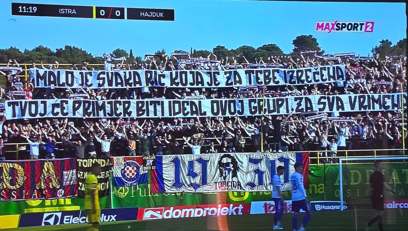 Torcida se prisjetila legendarnog Torcidaša: "Malo je svaka rič koja je za tebe izrečena"