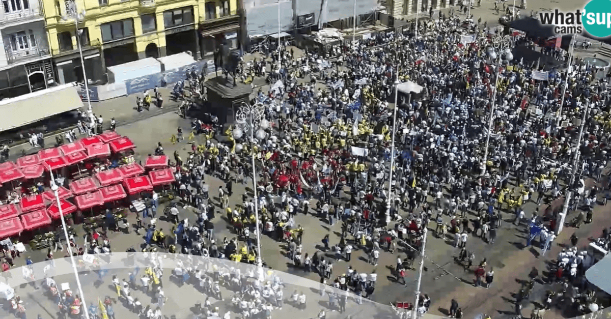 Tisuće Hrvata na glavnom zagrebačkom trgu: "Plenkoviću, nudimo vam nagodbu"